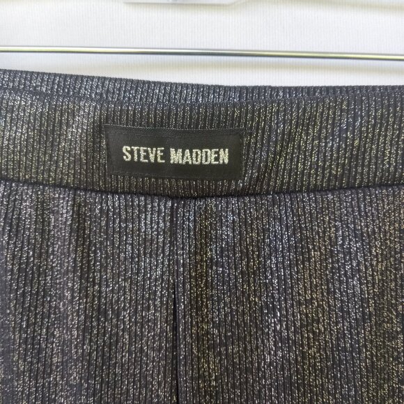 Steve Madden Black Shimmer Flare Leg Pajama‎ Loungewear Set Size Small NWT - Picture 2 of 5